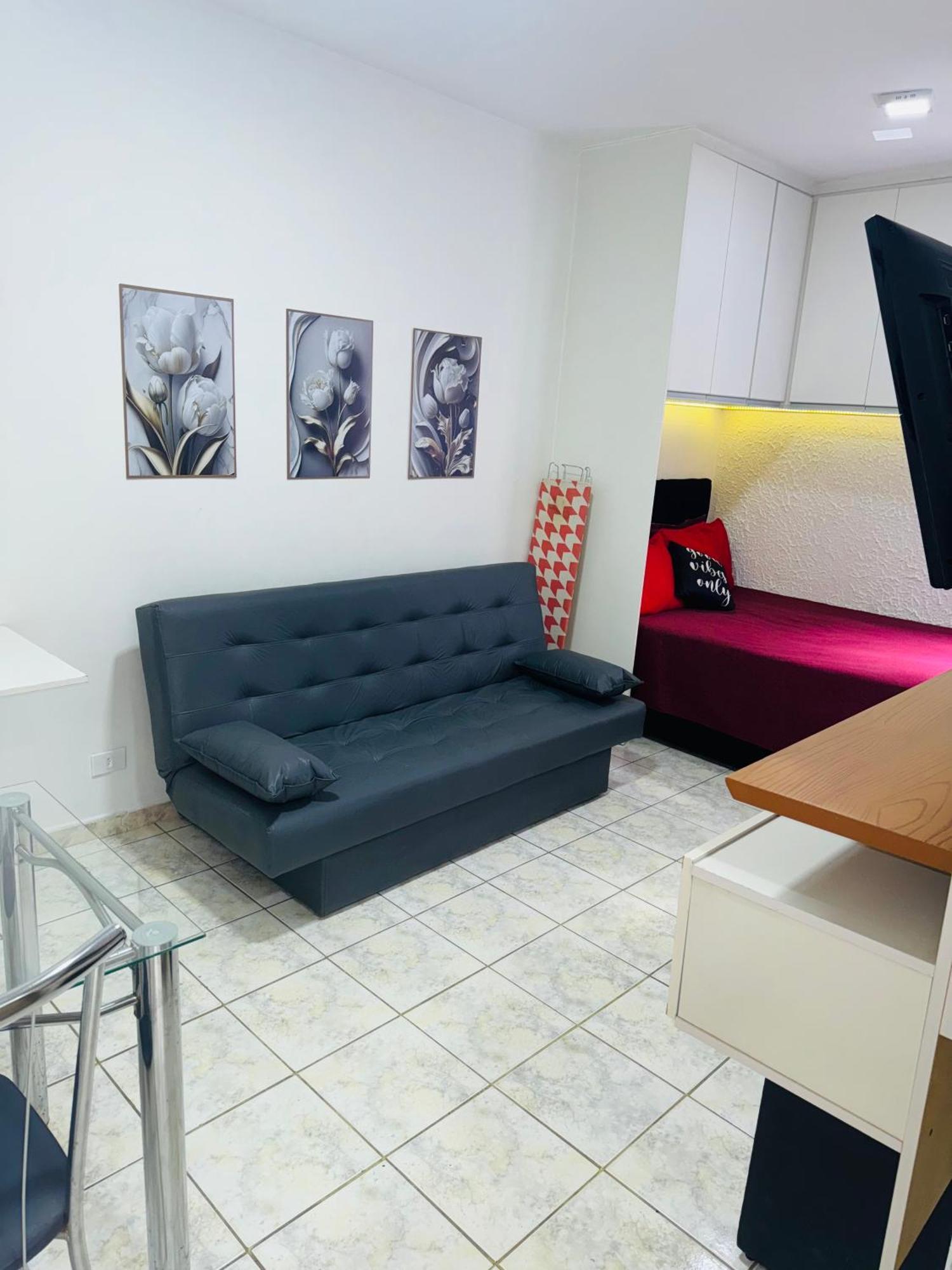 Sala living em prédio Familiar na Av da Praia Santos  Exterior foto